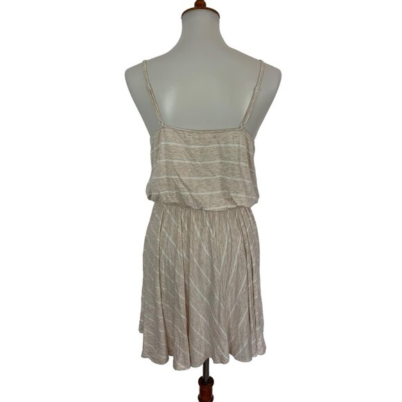Ocean Drive Cream Dress Large Casual Resort Boho Beach Spaghetti Strap - Picture 5 of 7